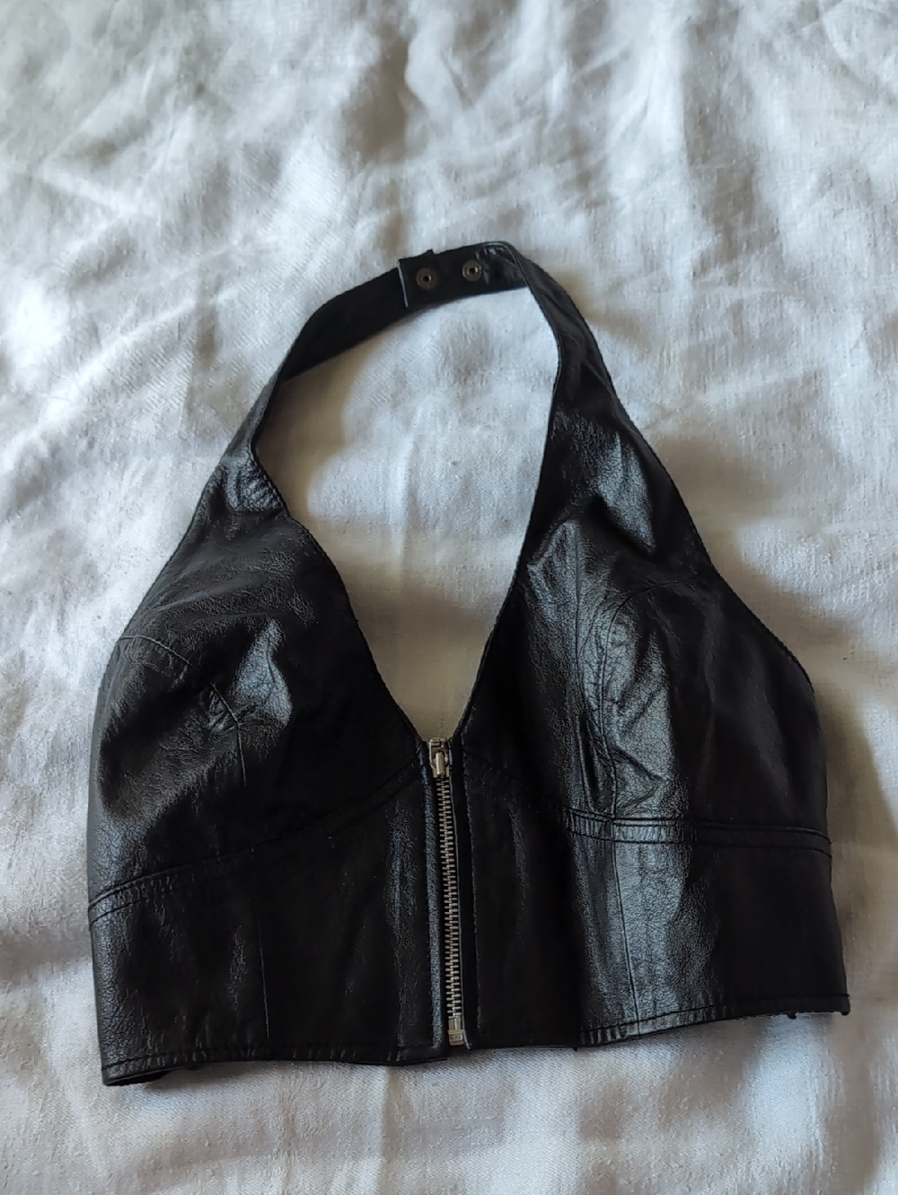 Wilson Black Sportswear leather halter top